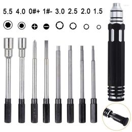 Hobby Hardware Repair Tools 8 In 1 Hex Screwdrivers Screw Driver Kit Set Mini For Helicopter Plane Car Pocket