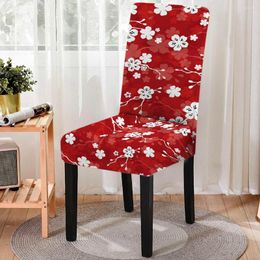 Chair Covers Flower Stretch Cover For Dining Room High Back Anti Dirty Office Living Bedroom Chairs Protector Sillas