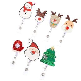 Badge Retractable Christmas Holderbadges Clips Nurse Clip Brooches Id Reeladults Reels Holders Pin Corsage Santa Teacher