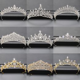 Silver Colour Crown and Tiara Hair Accessories For Women Wedding Accessories Crown For Bridal Crystal Rhinestone Tiara Diadema