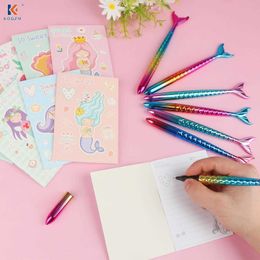 8Piece Stationery Cute Kawaii Lovely Mermaid Office School Supplies Coloured Creative Gel Pen