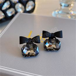 Orecchini coreani in cristallo bowknot in cristallo orecchini a fila quadrata per donne orecchini per le orecchie da gioielleria regalo