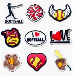 softball baseball shoe charm accessories Football jibitz for croc charms clog pins buttons