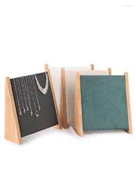 Jewelry Pouches Wooden Bracelet Necklaces Pendant Organizer Display Holder Stand Showing Rack Jewellery Shelf Showcase