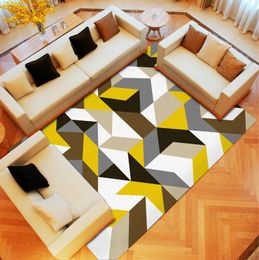 Carpets Geometric Rectangle Carpet Bedroom Large Area Rug For Modern Living Room Non Slip Door Floor Mat Livingroom Home Decorative