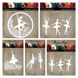 Gift Wrap Ballerina Floral Dancer Circle Metal Cutting Dies For Scrapbooking Paper Craft Handmade Card Punch Art Cutter 2022