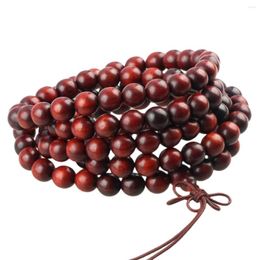 Strand SUNYIK 8mm Bloodwood Wood Multilayer Bracelet 108 Mala Beads Classic Beaded Jewelry Necklace For Women Men Prayer Meditation