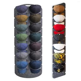 Storage Boxes 7/14 Pocket Hat Holder Organiser Rack Wardrobe Ballcap Display Baseball Hanging Bag For Wall Door