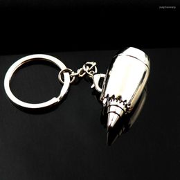 Keychains Creative Aeroplane Turbine Pendant Key Ring Fashion Keychain Storage Keys Portable Engine Jewellery Silver Decoration Men Alloy