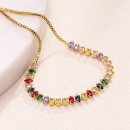 Link Bracelets 2022 Fashion High Quality Zircon Bracelet Chain For Women Friendship Personality Bangles Party Jewelry Gifts
