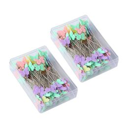 Pin Sewing Straight Head Needle Markingquilting Butterflies Dressmakerflat Map Corsagedecorative Tacks Push Animal Jewelry