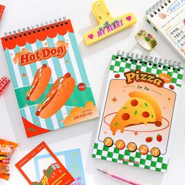 Gourmet Coil Book Daily Plan Pizza Hot Dog Food Series Notebook Diary Memo To Do List Schedule Office School Gift A7263