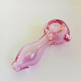 2023 New Mini Pink Style Glass Hand Pipes Wholesale Smoking Burner Accessories Tobacco Rig 7.5CM Length