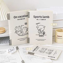 Leisure Time Loose Leaf Notebook Cartoon Cover A5 B5 Size 60sheets Line Paper Diary Memo Book Office School A7321