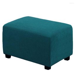 Chair Covers Rectangular Stool Cover Elastic Ottoman Footrest Slipcover Sofa Protector Stretch Polyester Couch Mat Home Decor