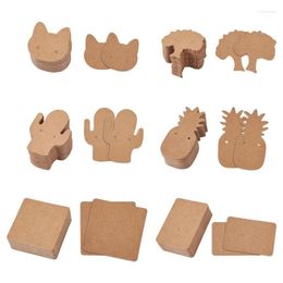 Jewellery Pouches 300pcs/set Earring Display Cards Blank Kraft Paper Tags Cute Eardrop Packaging For Ear Studs Earrings And