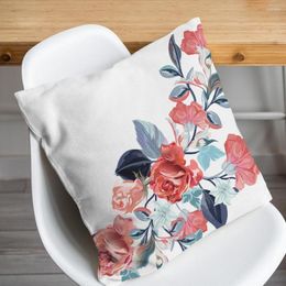 Pillow Plant Flower Cover Double-sided Printing Covers Home Decoration Pillowcase Animal Butterfly Polyester Throw