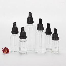 Storage Bottles 10ml 20ml 30ml 50ml 100ml Clear Glass Eliquid Bottle With Eye Dropper Pipettes For Essential Oil Argan Oils
