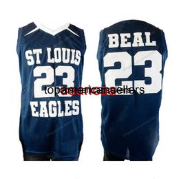 Custom Bradley Beal #23 High School Basketball Jersey Men's Stitched Blue Size S-4XL Any Name And Number