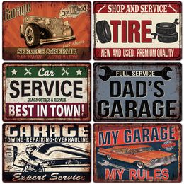 Funny Designed My Garage Rules Warning Vintage Tin Sign Metal Plate Beware Wall Decoration for Dads Garage Tools Danger Man Cave Walls Decor Size 20X30CM w01