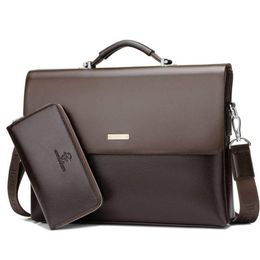 Brand Business Men Briefcase Bag pu Leather Black Luxury Designer Laptop Bag Office Large Capacity Briefcase231s