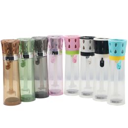 Cool Colorful Sparkle LED Lamp Pipes Kit Dry Herb Tobacco Filter Hookah Shisha Smoking Waterpipe Cars Vehicle Portable Hand Innovative Cigarette Bong Holder