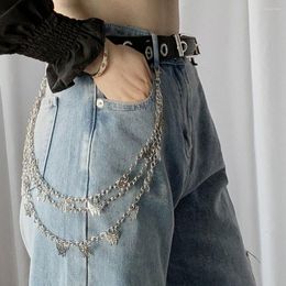 Belts Fashion HipHop Gothic Women Girls Adjustable Strap Punk Waistband Butterfly Waist Chain Layered Leather Belt