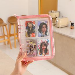 Zipper Binder Pocards Collect Book Postcards Organiser Journal Notebook With 10PCS Sleeves School Stationery