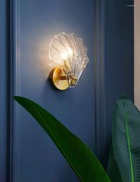 Wall Lamps Post Modern Glass Lamp Led Luxury Bedroom Bedside Nordic Minimalist Creative Light Gold Black Decor