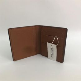 Excellent Quality Pocket Organiser NM damier graphite M60502 mens Real leather wallets card holder N63145 N63144 purse id wallet b318c