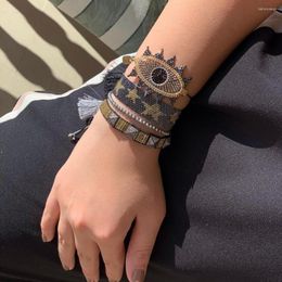 Strand BLUESTAR Turkish Eye Bracelet MIYUKI Bead Bracelets Fashion Star Pulseras Mujer Moda Handmade Armband