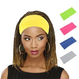 Ladies Sports Yoga Sweatband Wide Headband Fitness Run Headbands Bandage Makeup Elastic Hairband Turban Hair Accessories