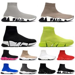 2023 Mens Women Sock Boots Top Fashion 17FW Paris Platform Sneakers Beige Black White Grey Socks Shoes Men Vintage Trainers Runners Boot