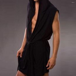 Men's Sleepwear Trendy Men Bathrobe Sleeveless Friendly To Skin Loose Clothes Pyjamas For Night
