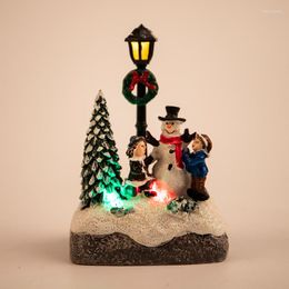 Christmas Decorations LED Lighted House Tabletop Centerpieces Village Scene Decoration Gift