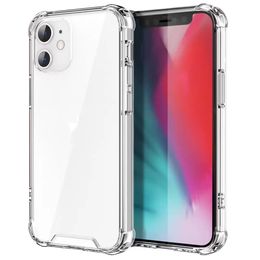 Transparent Shockproof Acrylic Hybrid Armor Hard Phone Cases for iPhone 14 13 12 11 Pro XS Max XR 8 7 6 Plus Samsung S22 S21 S20 Note20 Ultra A72 A52 Protective Cover
