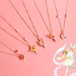 Necklace Earrings Set Anime Card Captor Cardcaptor Sakura 925 Sterling Silver Pendant Bracelet Jewellery For Women Girls Gifts