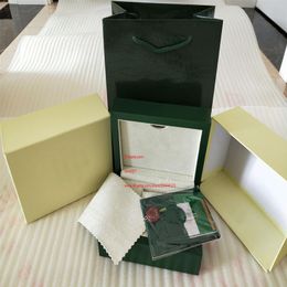 Factory Supplier Green Watch Original Box Papers Card Purse Gift Boxes Handbag 185mm 134mm 84mm 116610 116660 116710273H