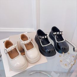 Flat Shoes The Princess Children's Korean Pearl Girls Small Leather