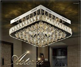 Ceiling Lights Ly Modern Crystal LED Light Fixture Square Lamp For Hallway Corridor Ready Stock