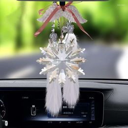 Interior Decorations High-end Birthday Gift Car Crystal Pendant Christmas Day Snowflake Rearview Mirror 2022