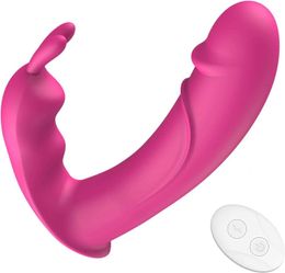 Sex Toy Clitoral Rabbit Vibrator for Women Pleasure G-Spot Clitoris Stimulator Wireless Remote Control with 10 Powerful Vibration Wearable 76GJ