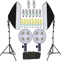 NEW Pography Po studio Continuous Lighting softbox kits Po Equipment and Double 4 Lamp holder &Po Studio Diffuser333Z