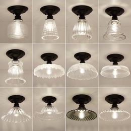 Ceiling Lights Manufacturer Wholesale American Style Retro Single Head Glass Cover Corridor Lamp Bedroom Balcony Creative Lighting