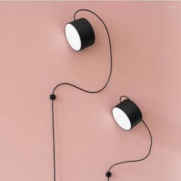 Wall Lamp Black Sconce Living Room Decoration Accessories Bunk Bed Lights Long Sconces Antique Styles