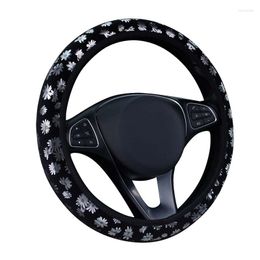 Steering Wheel Covers Bronzing Car Braid OnSteering Cover Wrap Fashion 4 Kinds Of Universal For 37-38CM/14.5"-15" M Size Hand Bar Protector