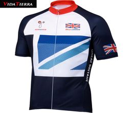 2019 Vidaterra Men Cylersey Cylersey Ropa Ciclismo Cycling Abbigliamento GB Gran Bretagna I Love UK Classic Clothing Bike Wear Outdoor Spo1566326