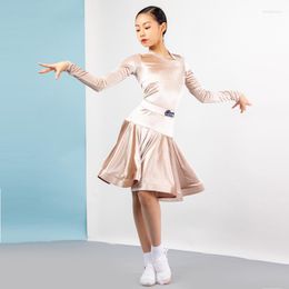 Stage Wear Latin Dance Clothes For Girls Competition Dresses Costume Ballroom Practise Tap Salsa Outfit DL7174