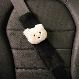 Safety Belts Accessories 1pc Cute Cartoon Bear Sheep Car Safety Seat Belt Cover Warm Plush Styling Strap Belt Shoulder Pads For Children Baby Women T221212