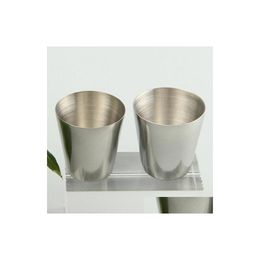 Wine Glasses Mini Stainless Steel S 30Ml Tumblers Vacuum Cups Outdoor Beer Coffee Portable Drinkware Yfa22111 Drop Delivery Home Gar Otrj2